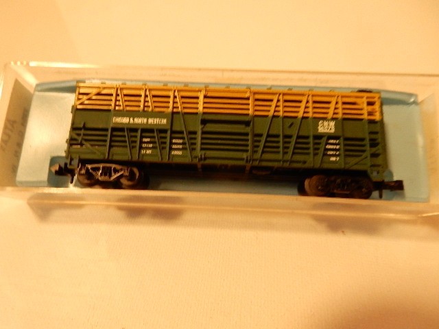 Vintage Lot Of N Gauge Locomotive & mixed brand Cars, Power Pack & Track