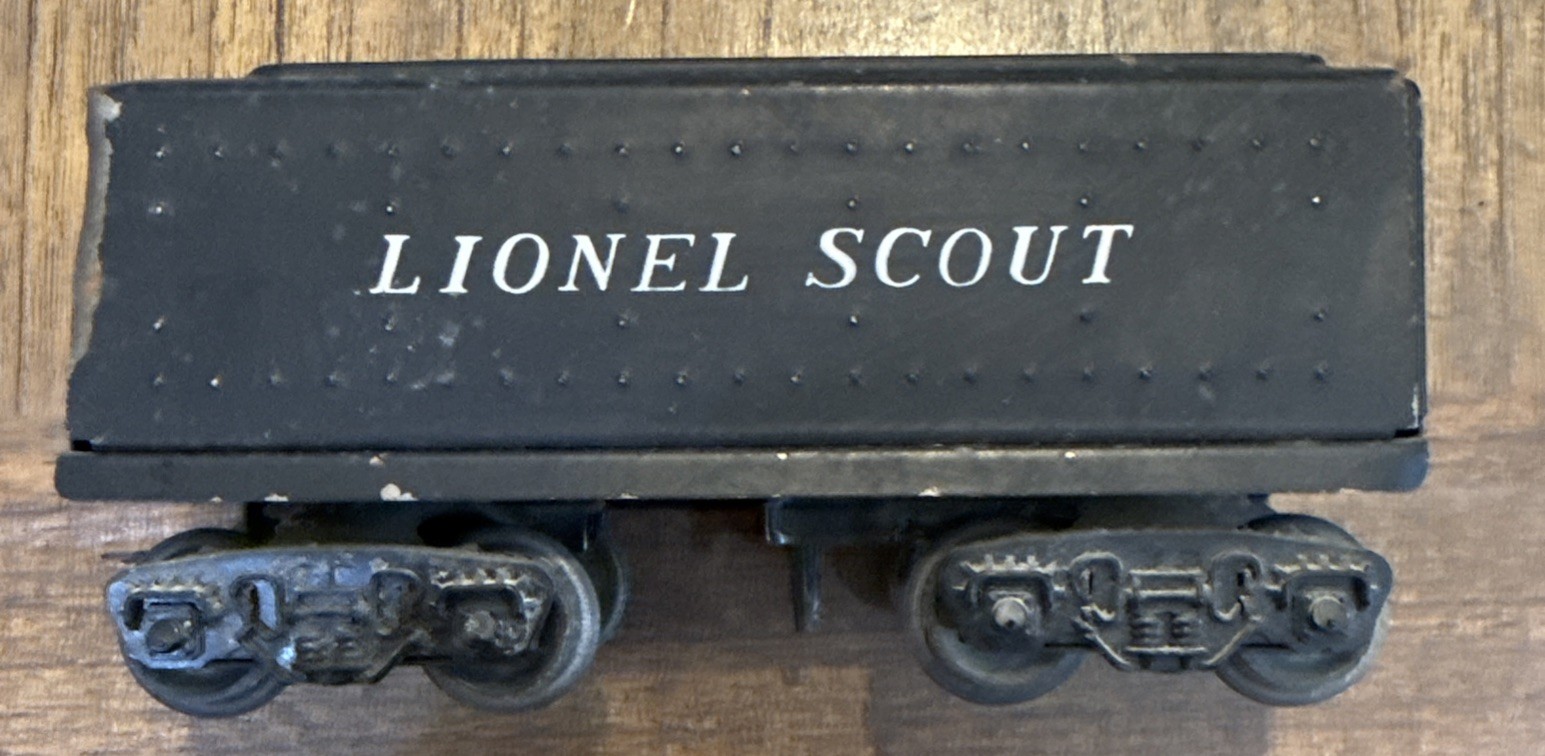 Postwar Lionel 1001T O Gauge Lionel Scout Tender Metal Tin Plate Black