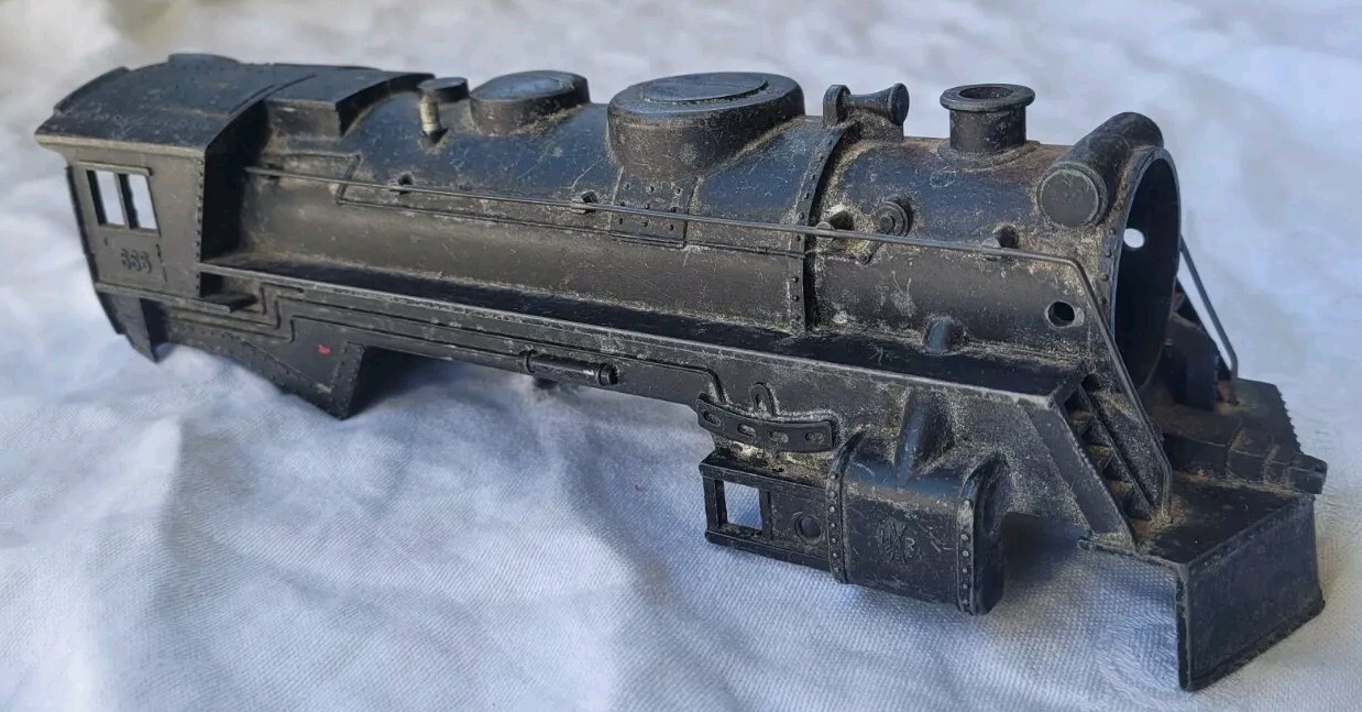 Vintage Marx 1950’s Diecast Steam Locomotive 666 Junkyard Body Lot Of 2