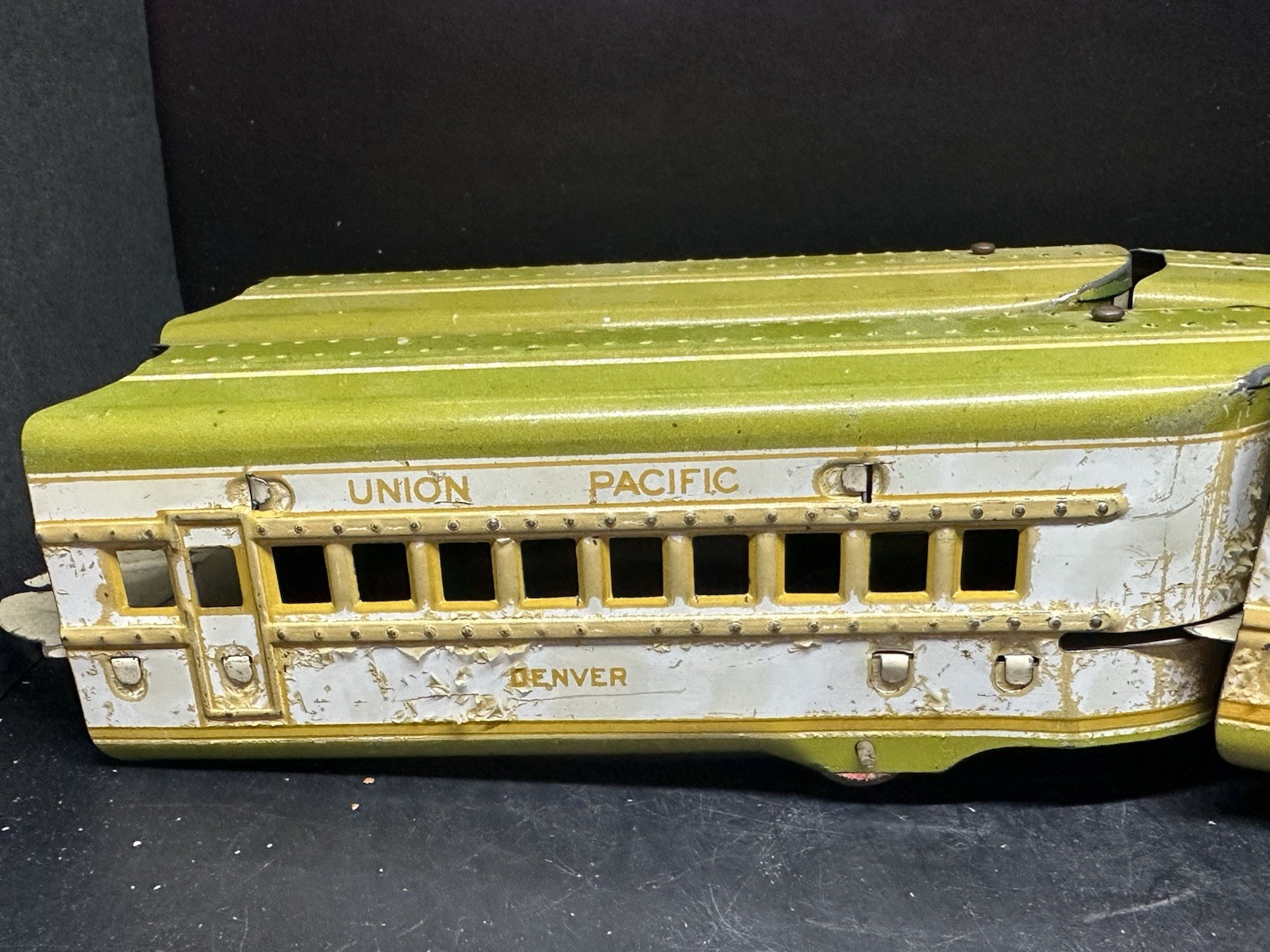 READ 1940 Marx Tin Litho Union Pacific Train Set 9066W M10005 O Gauge Steamline