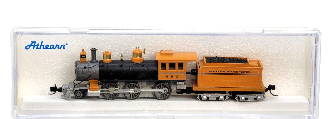 N Athearn 11901 D&RGW 2-6-0 Old Timer Bumble Bee & Tender #592 (Tested) #1