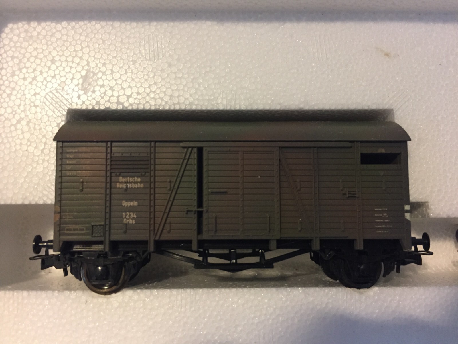 Liliput 852 Ensemble of Br52 2-10-0 in DRB Wehrmacht Camouflaged Epoch ii Livery