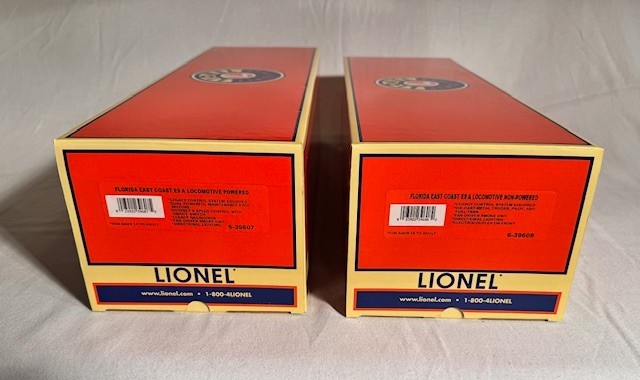 LIONEL 6-39606 FLORIDA EAST COAST E9 AA DIESEL SET, #1594, #1031 (USED)