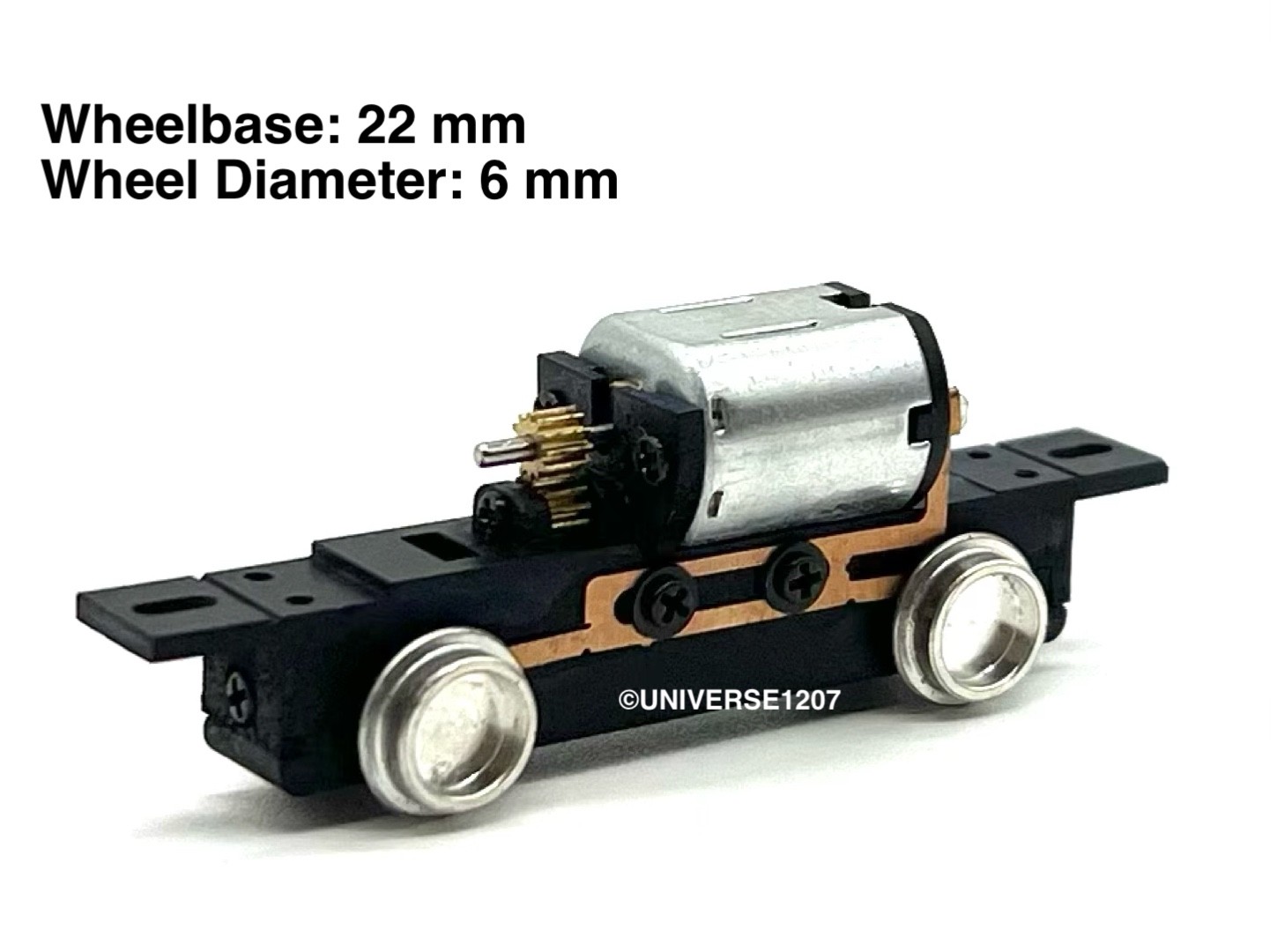 N/HOn30/HOe/009 Gauge 0-4-0 Locomotive Power Drive Chassis 22mm/6mm H0e Engine