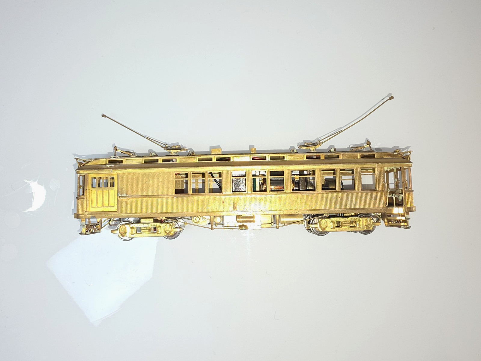 E.Suydam & Co. HO Brass Wood Interurban Coach Combine Powered. Made in JAPAN