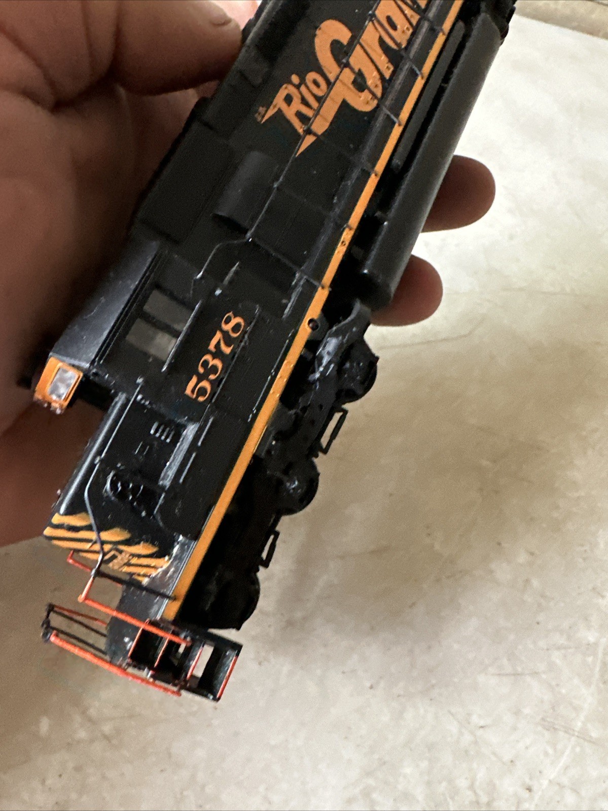 Athearn HO Rio Grande #5378 SD40T-2 Dummy Locomotive TESTED & CLEAN!