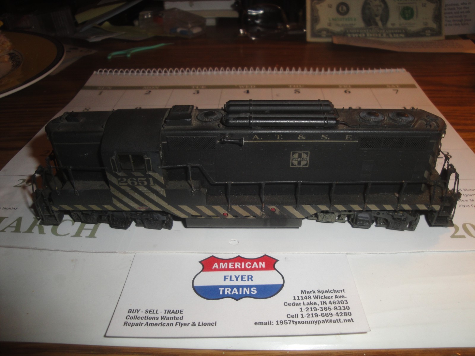 Sunset Models, HO, 2651 Zebra Stripe ATSF GP9 Factory Painted