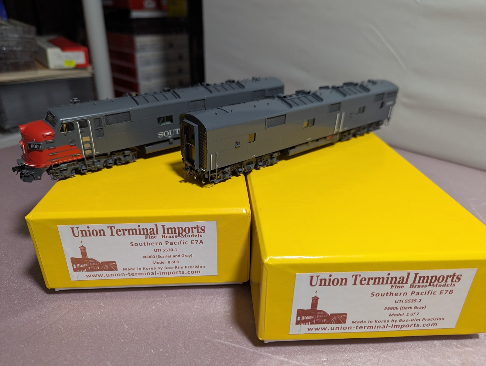 Union Terminal Imports UTI HO Brass SP Southern Pacific E7A/B Set #6000 + #5906