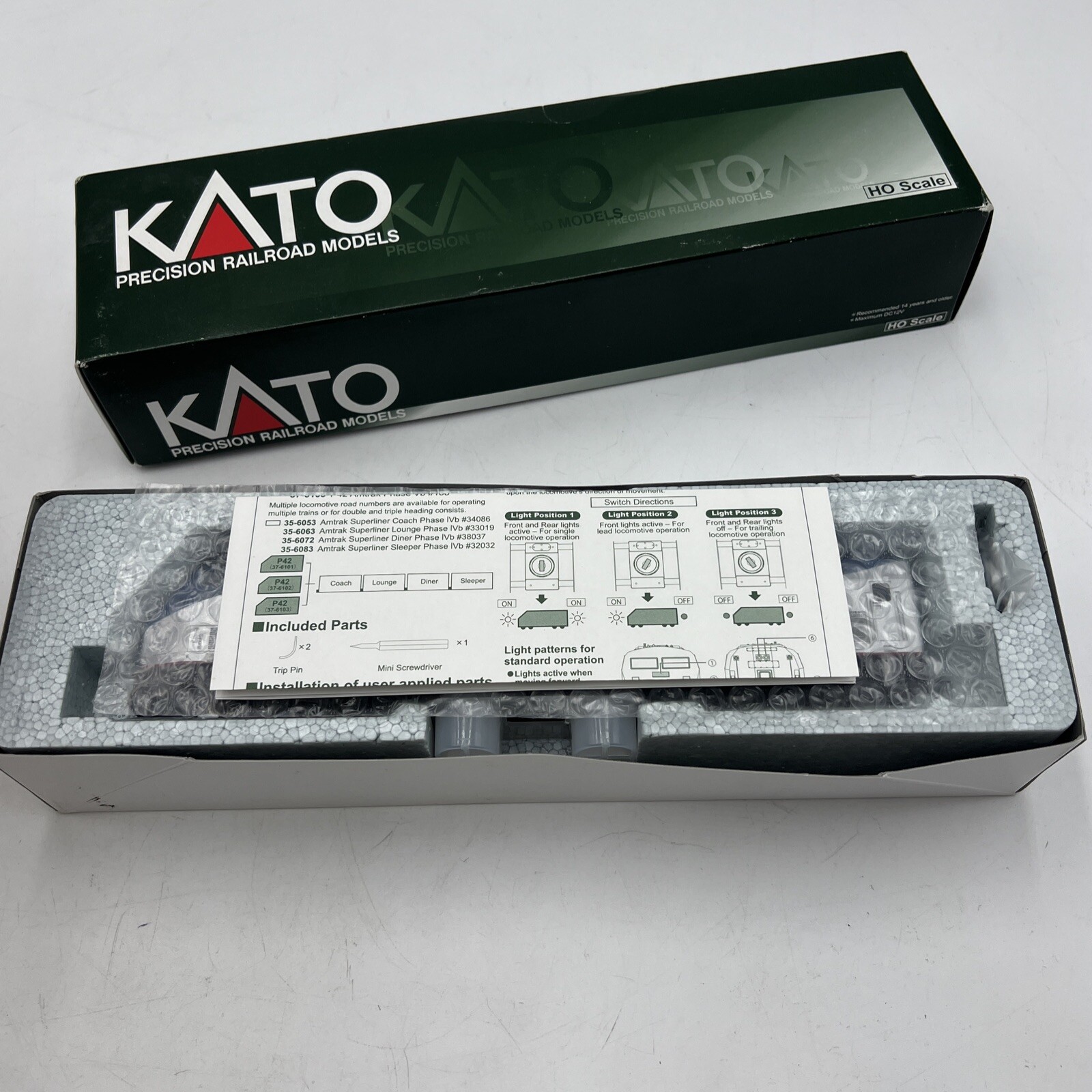 KATO HO 37-6101 AMTRAK GE P42 PHASE Vb ELECTRIC LOCOMOTIVE #68 IN BOX – *READ*