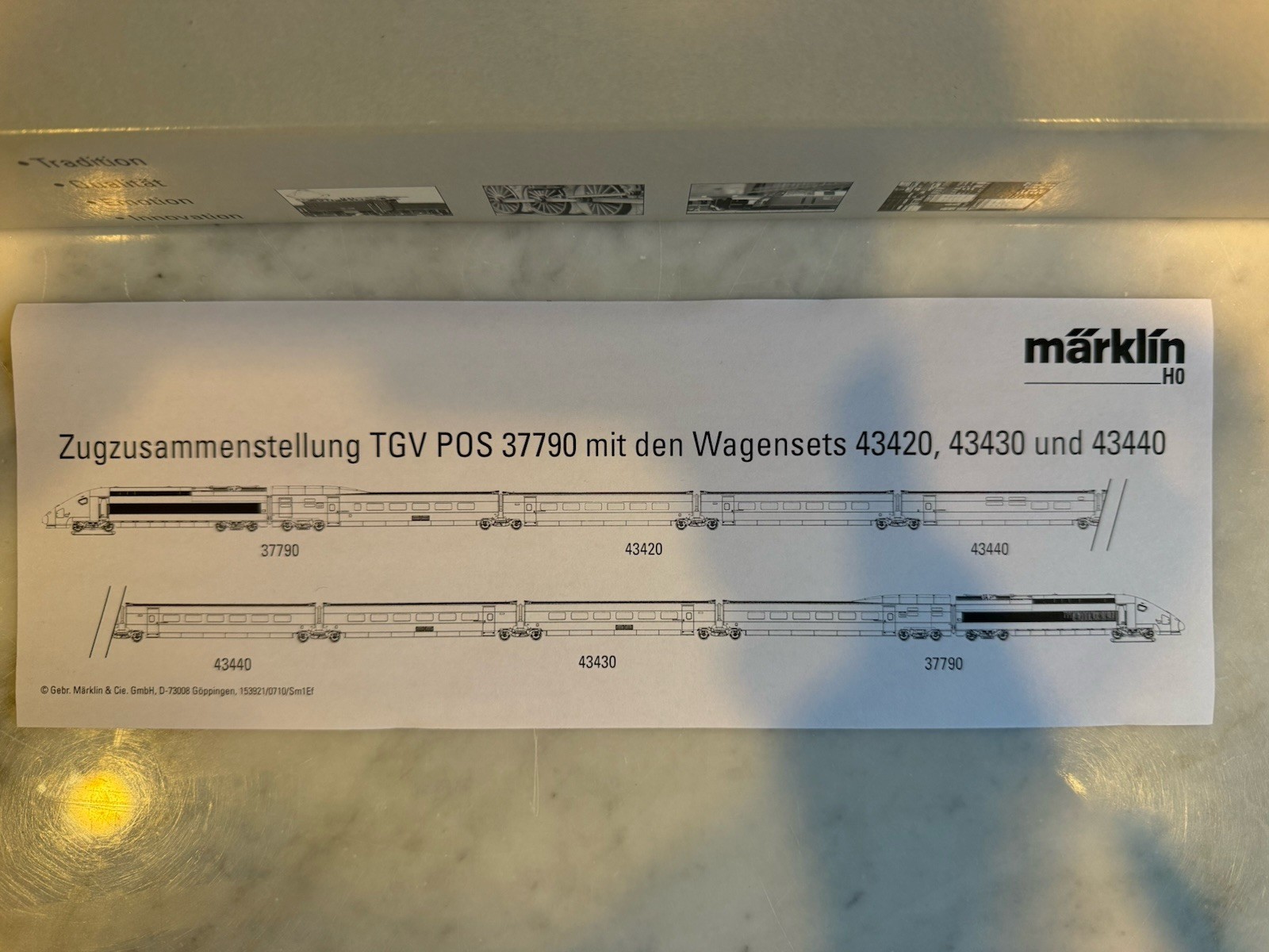 Marklin 37790 SNCF TGV POS 10-cars Full Set with mfx