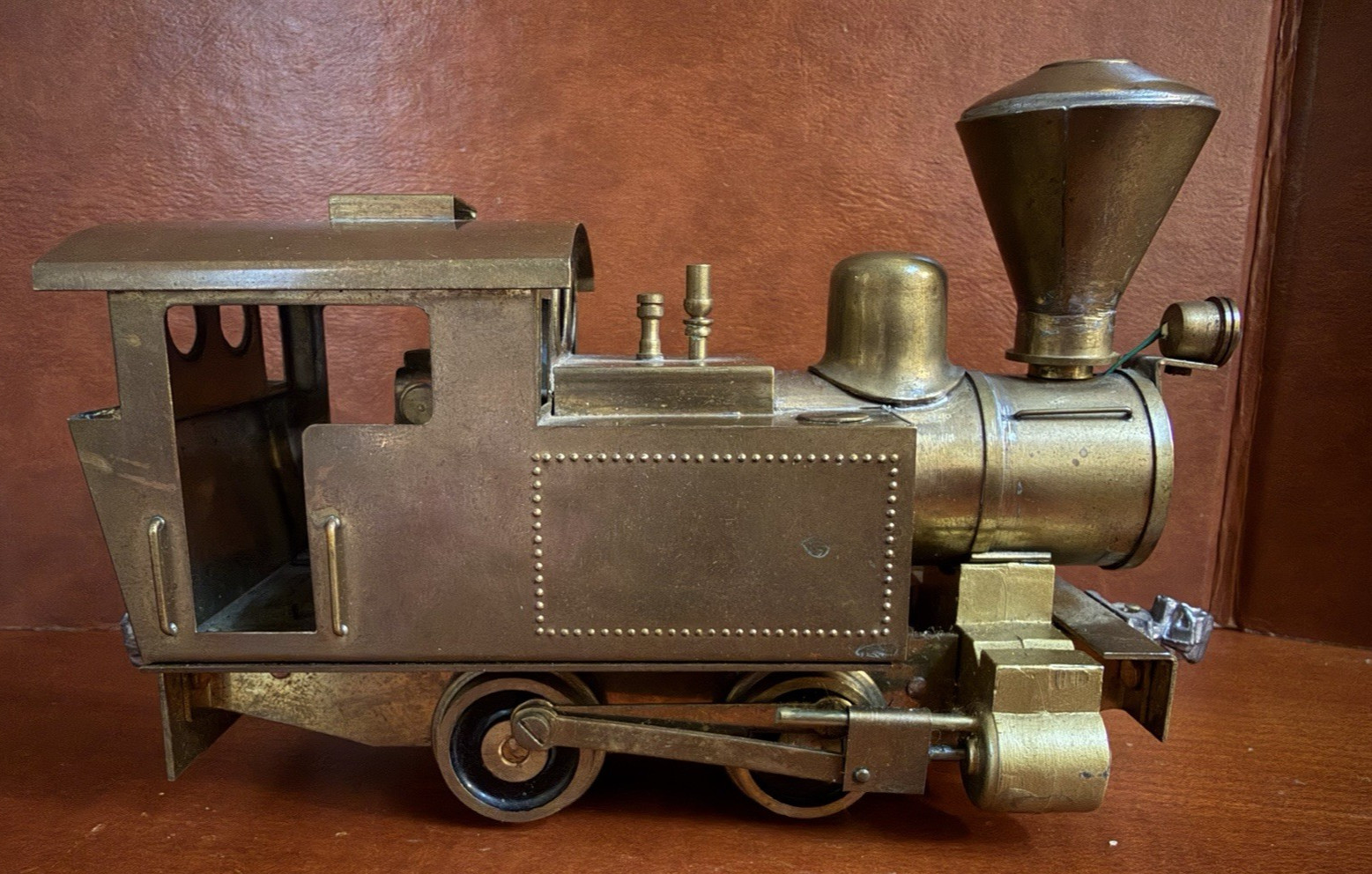 3 Antique Train Locomotive Engines -Hafner Cast Iron – Japan Nickle Plate – Desk