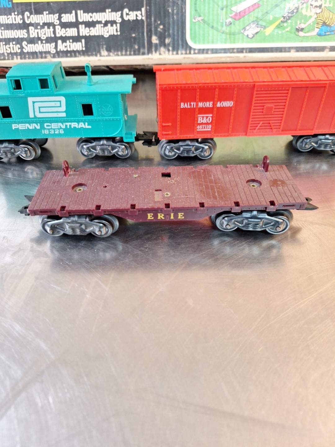 1950’s Marx Toys Locomotive #1666 O Gauge Light & Smoke Mint Penn Central