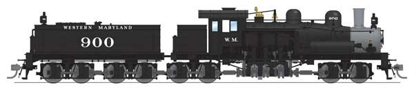 BROADWAY LIMITED 7819 W MARYLAND HO CL D 4 TRUCK SHAY PARAGON 4 DCC/SND RD#900