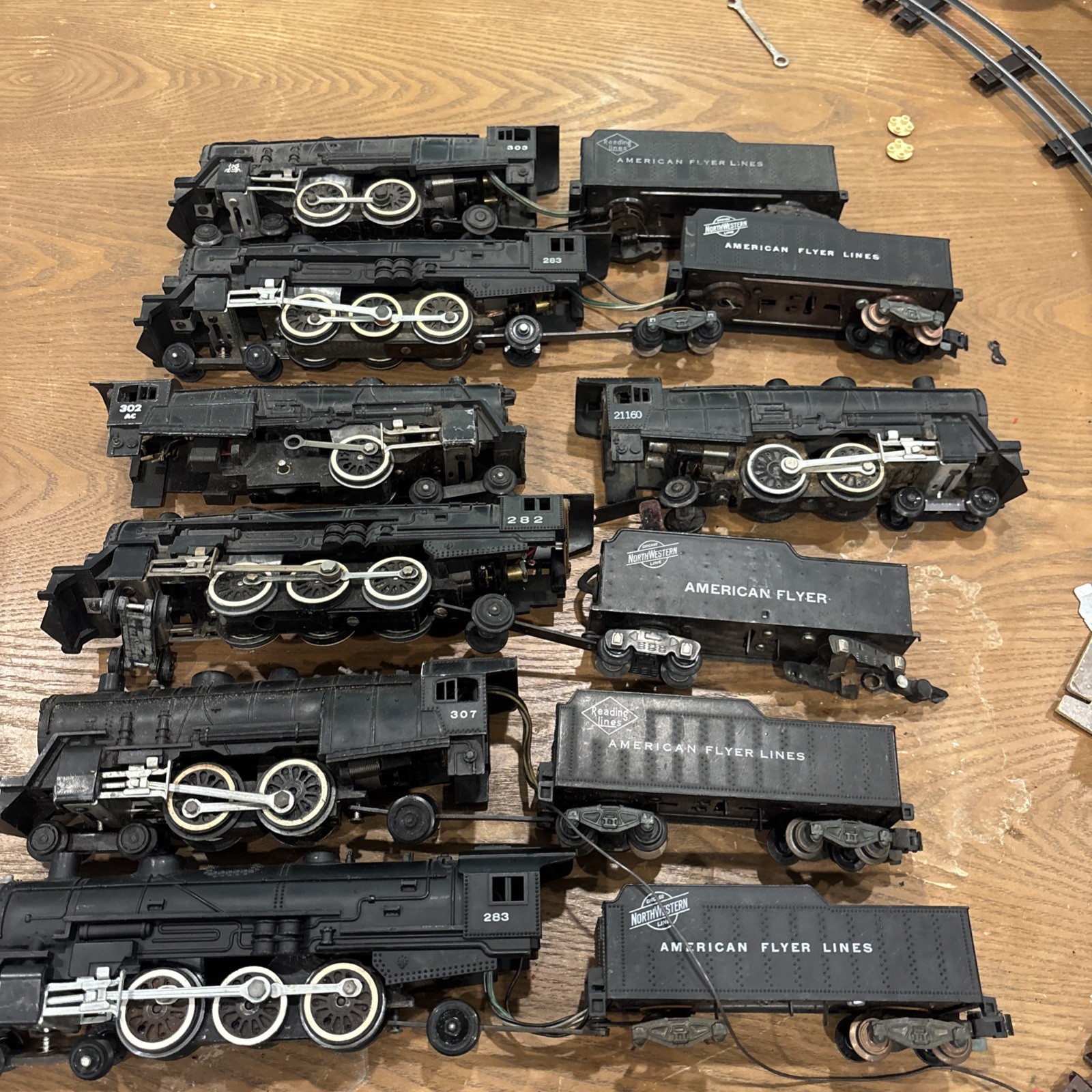 American Flyer S Gauge Locomotive lot 283 307 282 302 303 21160 Repair/Parts