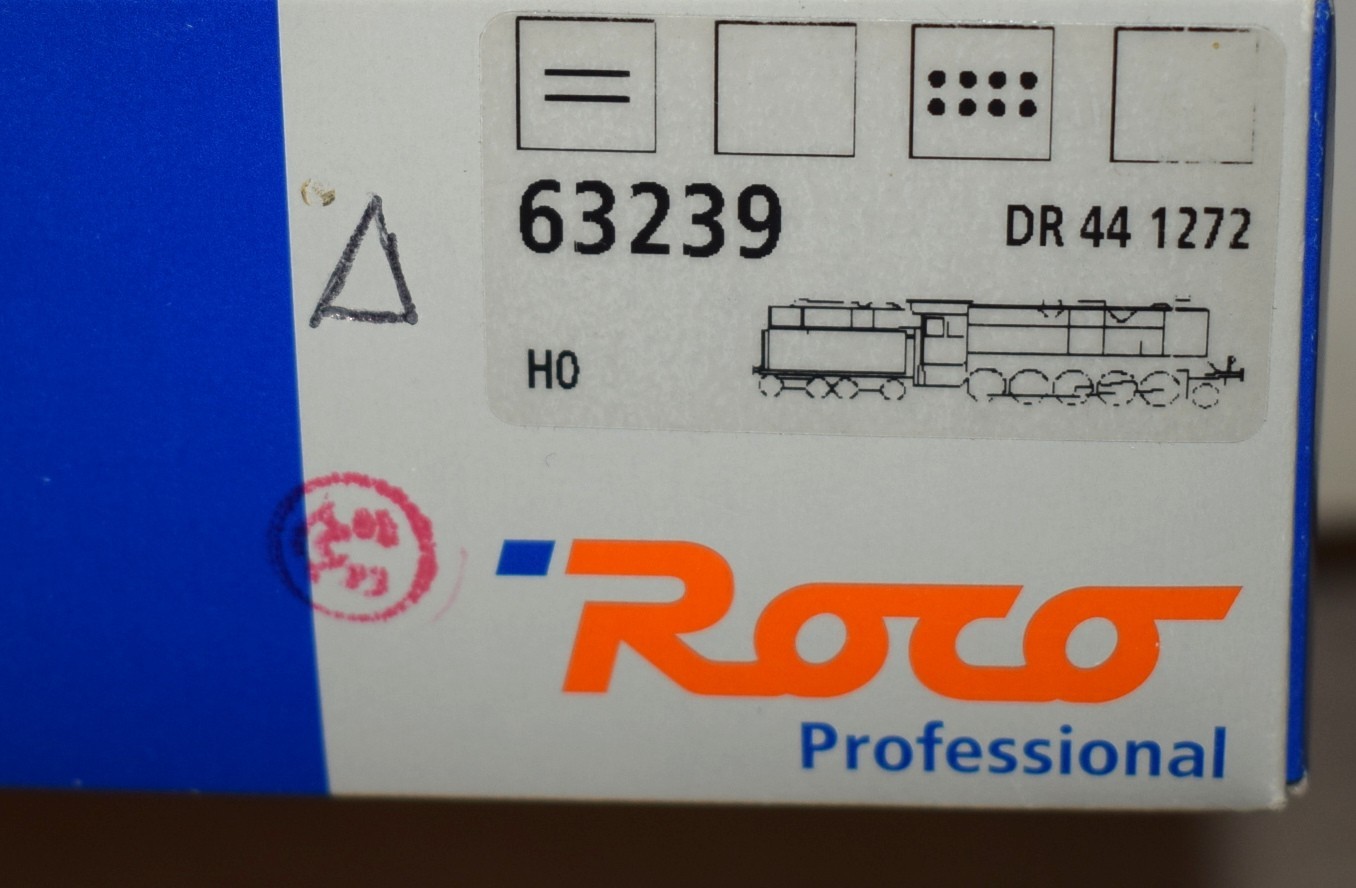 Roco No. 63239 DR 44 1272 Locomotive 2-10-0 Black – HO Gauge in Box