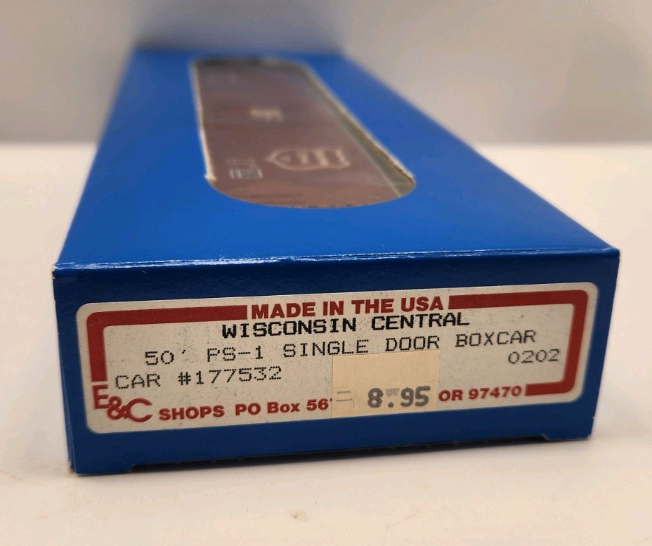 E & C SHOPS HO 0202 50′ PS-1 SINGLE DOOR WISCONSIN CENTRAL #177532 UNBUILT C48