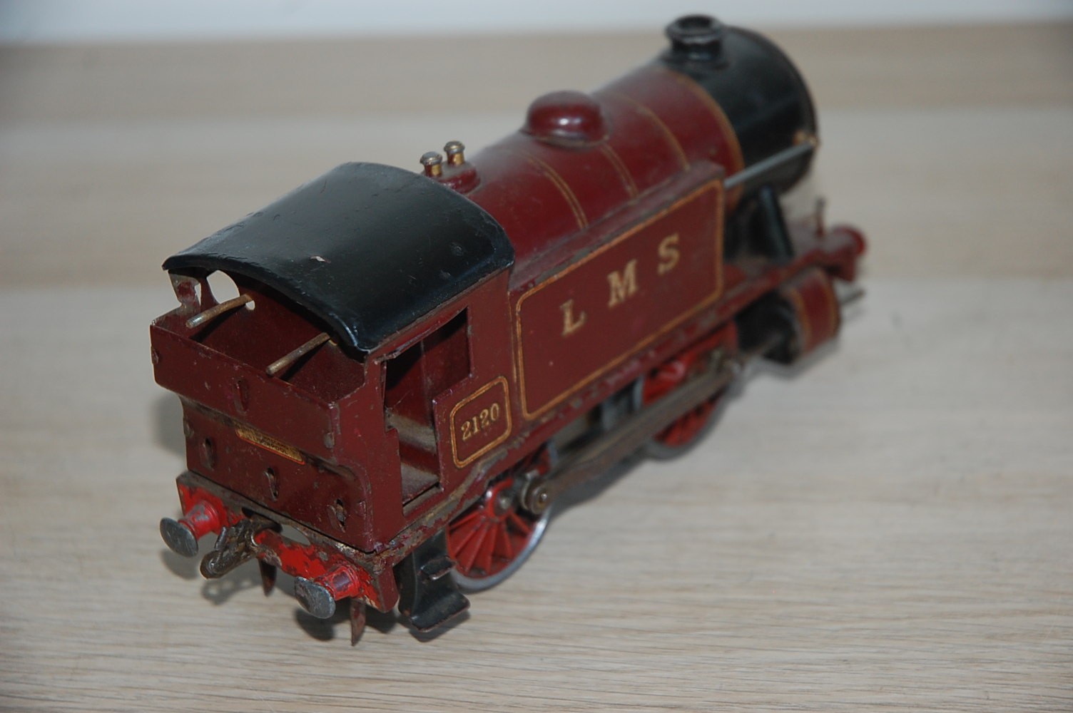 HORNBY O GAUGE CLOCKWORK No 1 SPECIAL TANK LOCOMOTIVE IN RED LMS LIVERY