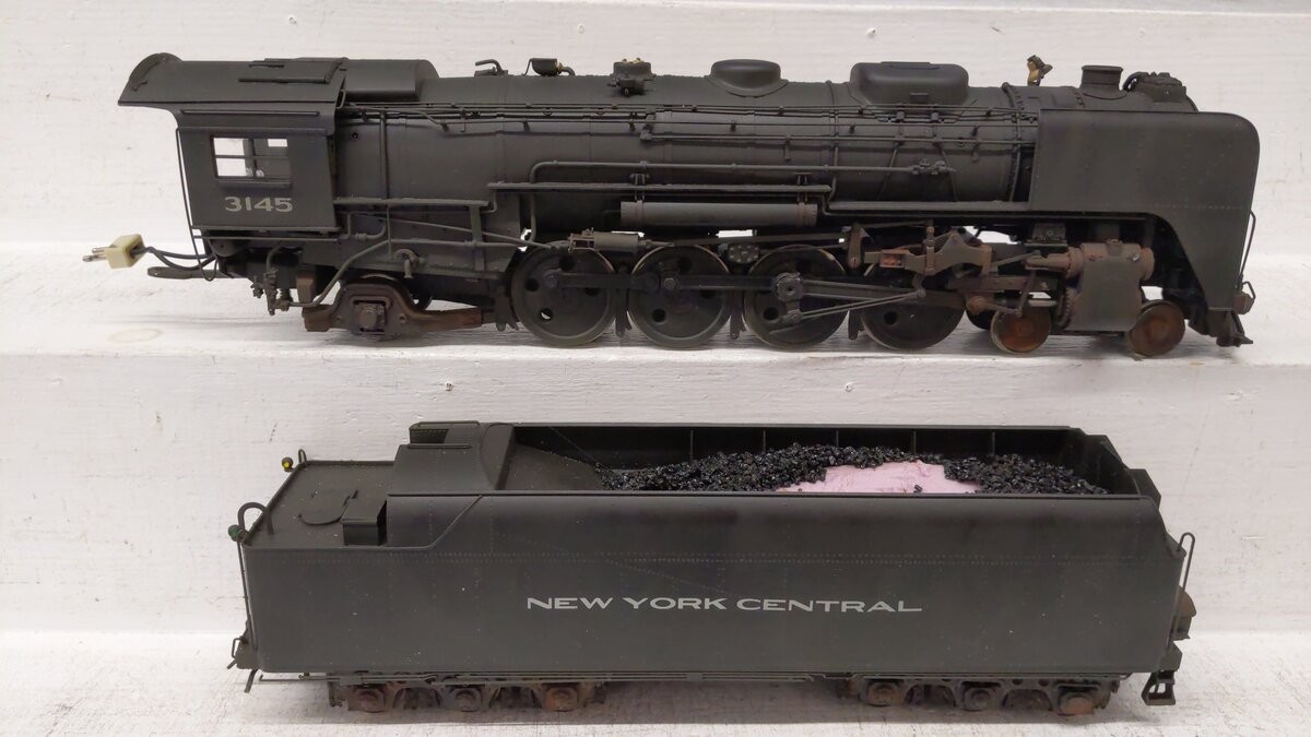 O Scale BRASS NYC 4-8-2 Steam Locomotive & Tender 2 Rail -Painted