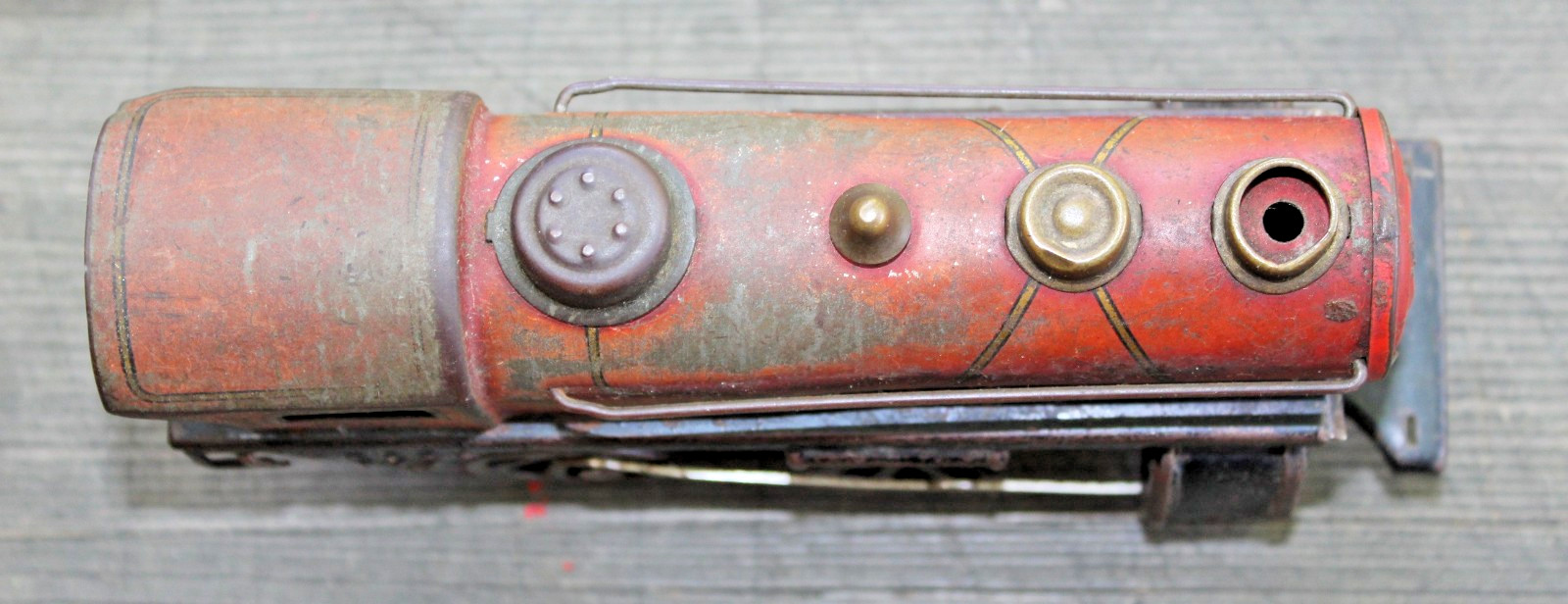 Hafner O Gauge Windup 1110 Red Steam Locomotive RUNS b2