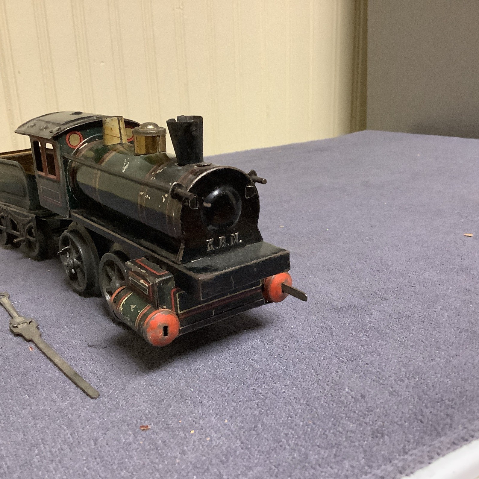 Vintage Karl Bub Clockwork Locomotive And Tender O Gauge Used Tested