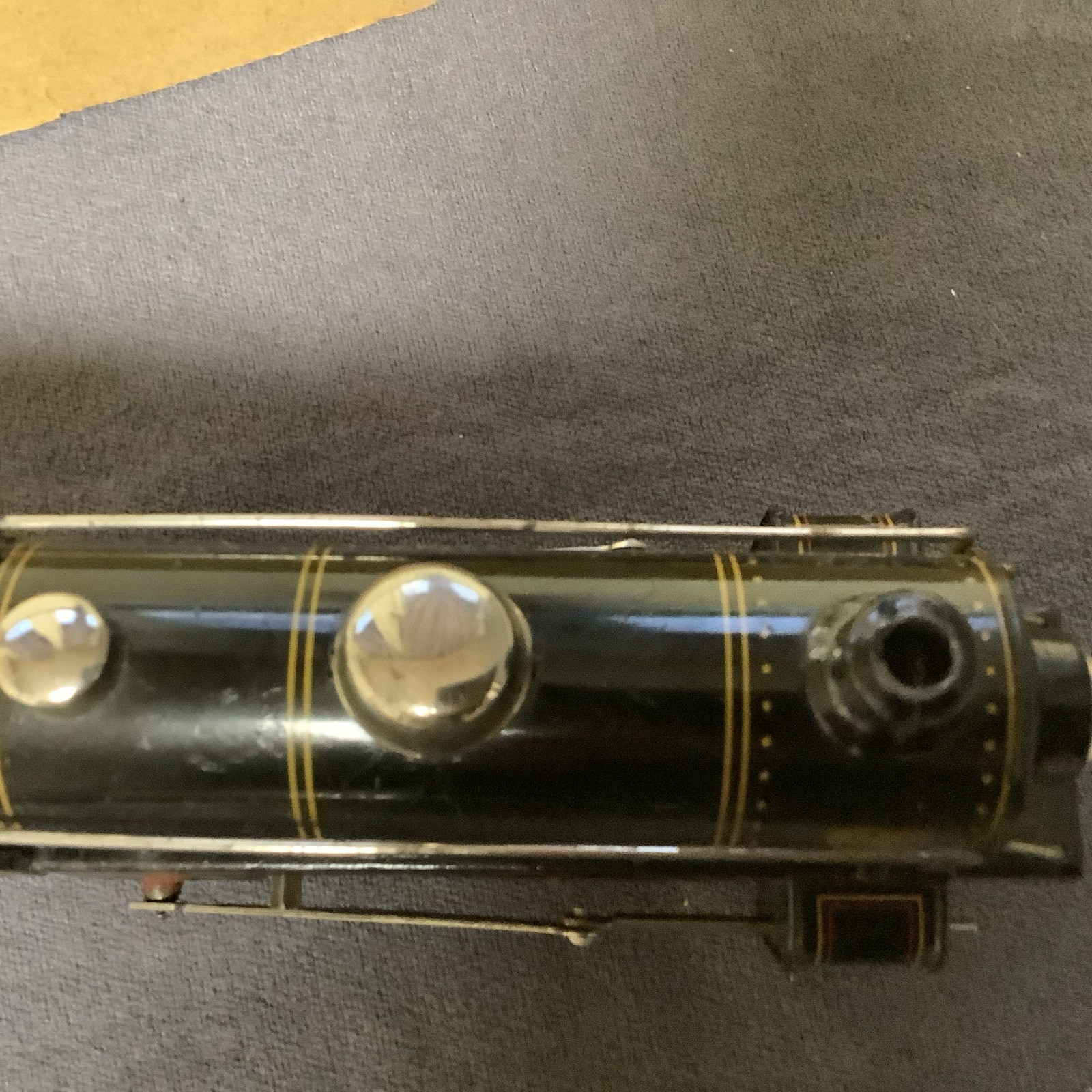 Vintage Fandor Clockwork Locomotive And Tender With Battery Operated Light Used