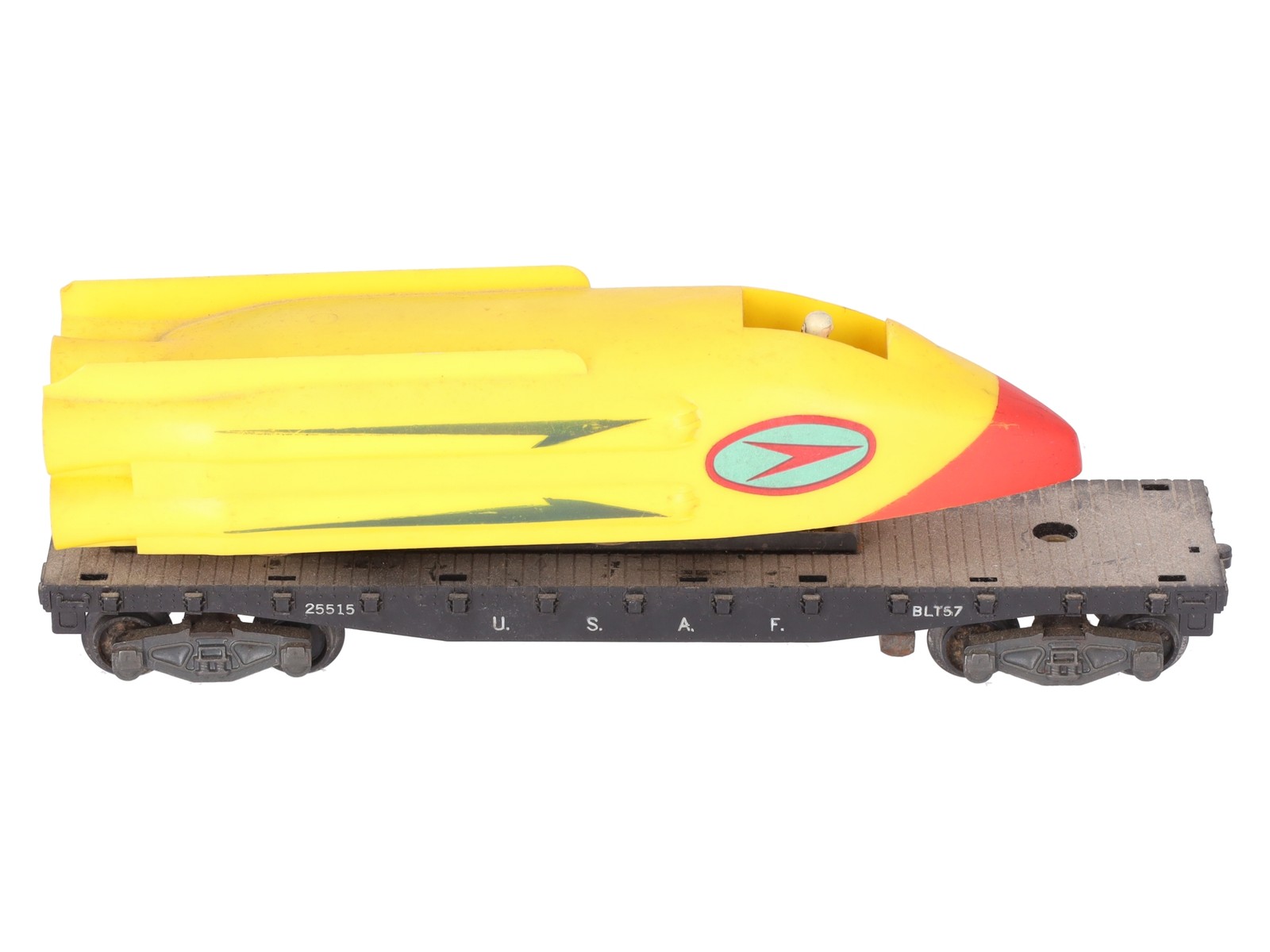 American Flyer 25515 Vintage S U.S.A.F. Flatcar with Motorized Rocket Sled