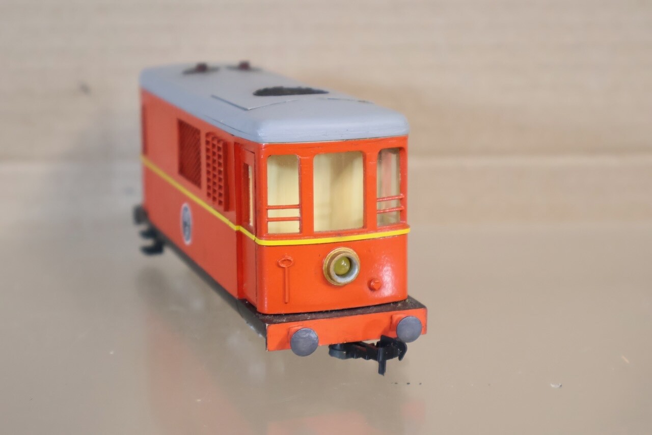 KIT SCRATCH BUILT O-16.5 NARROW GAUGE WSLR ORANGE DIESEL LOCOMOTIVE om