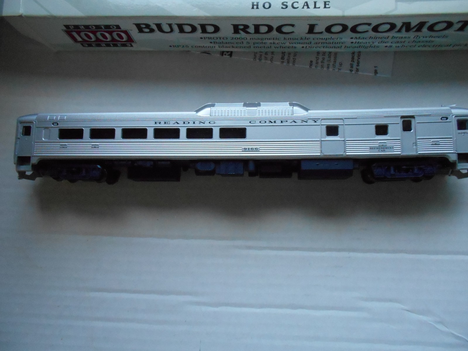 Life-Like H.O. Reading RDC-3 #9166 “Refreshment Car” Detailed & Kadee couplers
