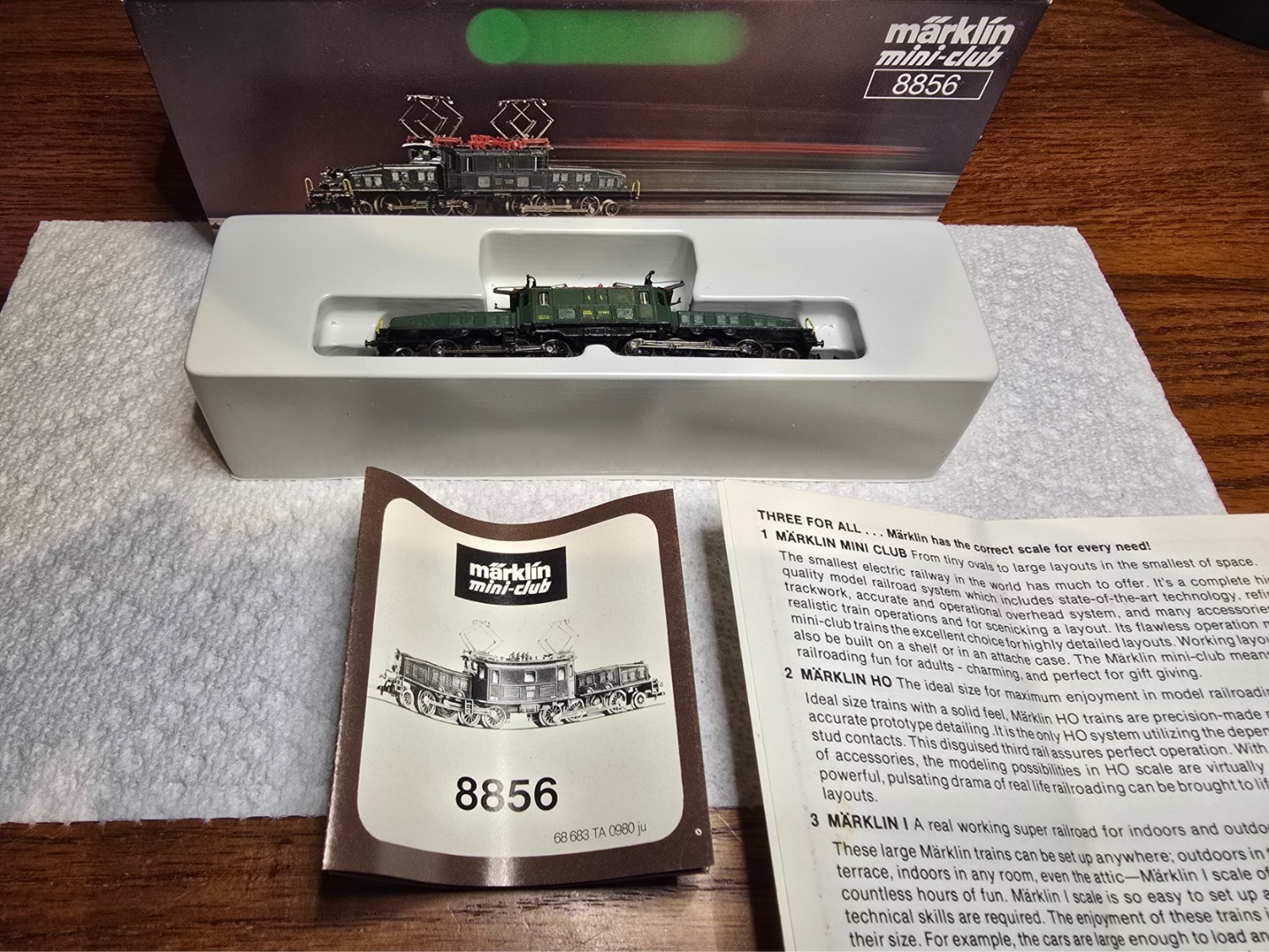 Marklin Z Mini-Club 8856 “Crocodile” Heavy Electric Locomotive LN/Box/Instr.