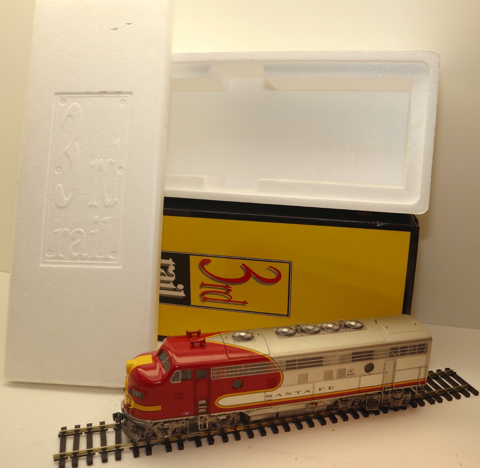 3rd Rail, 2-Rail O, #307, Santa Fe, F-7 PWR, Weathered, QSI/DCC, Run#1, C8 LN/OB