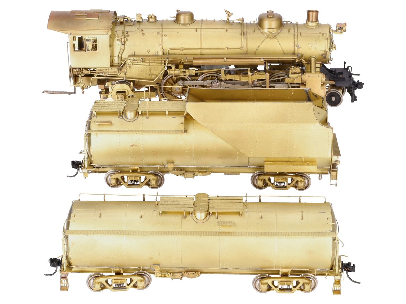 Westside Model Co. O Brass B&O Q-4b 2-8-2 Steam Engine w/ Auxiliary Tender – 2R