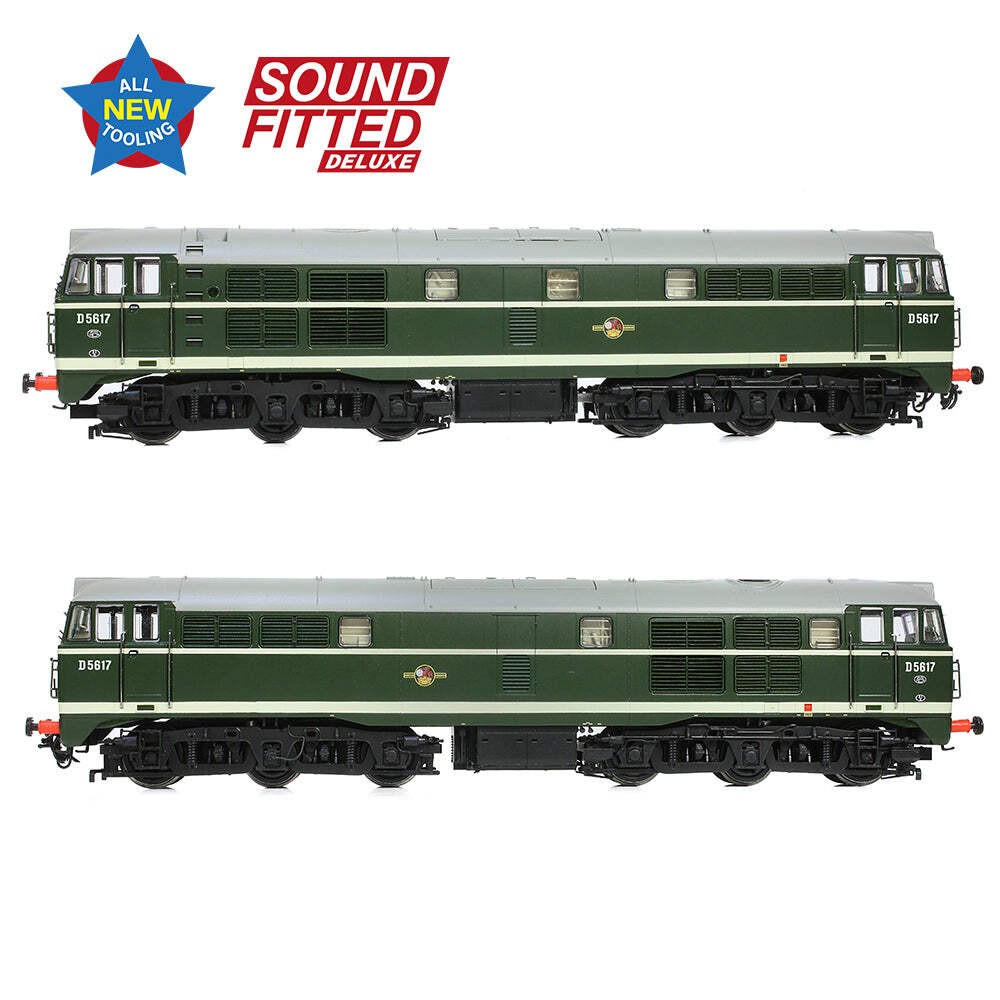Bachmann 35-801ASFX OO Gauge Class 30 D5617 BR Green (Late) DCC SOUND DELUXE