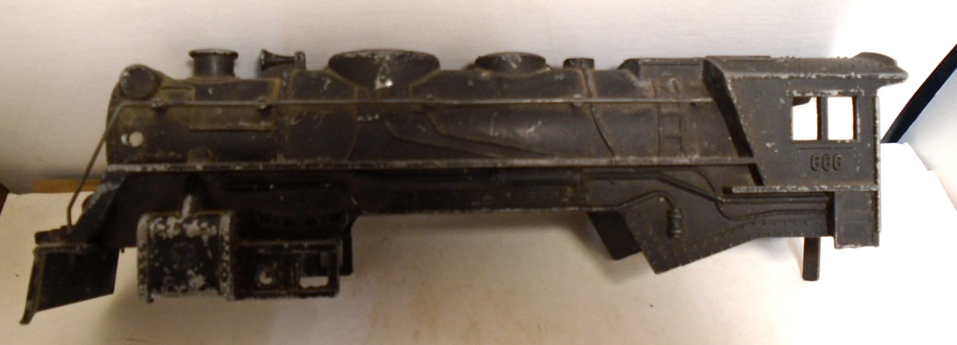 MARX DIE CAST 666 STEAM ENGINE BOILER SHELL & HANDRAILS