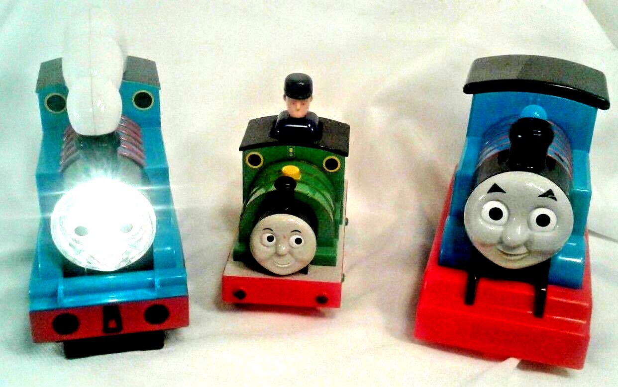 THOMAS THE TRAIN Lot #3 Toys Flashlight Percy Push & Go Bubbles Whistle Batt Inc