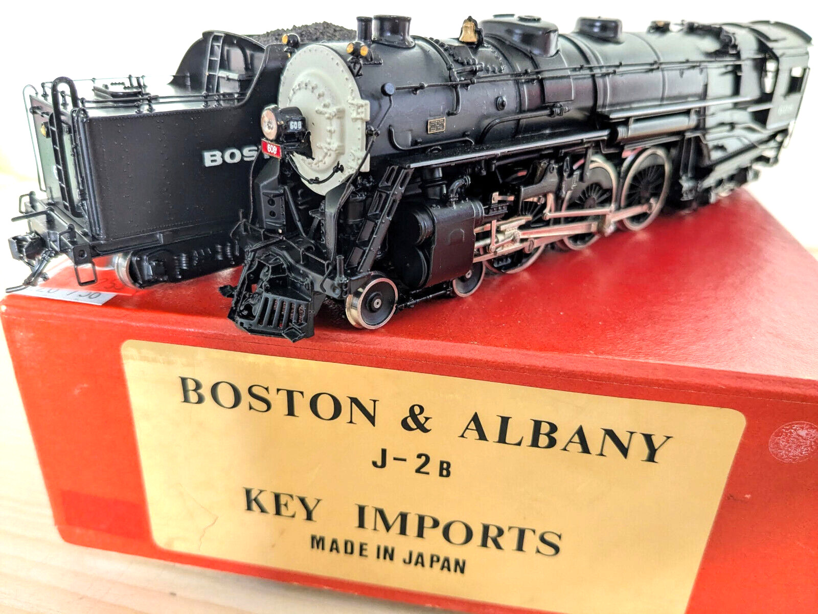 KEY BRASS B&A BOSTON & ALBANY J-2B 4-6-4 HO **HEADLIGHT **CAN MOTOR **RUNS G@@D!