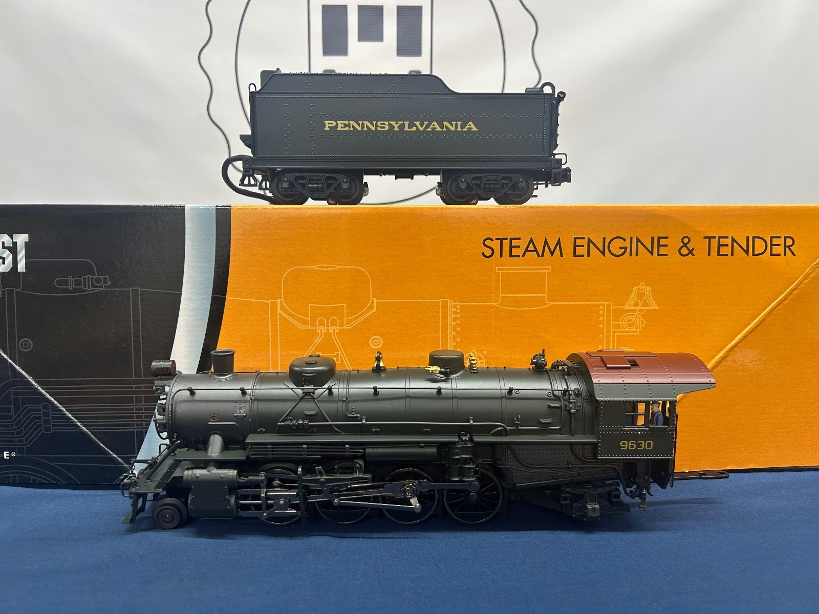 K-line Pennsylvania #9630 4-8-2 Mikado Steam Engine w/ Whistle K3680-9630W