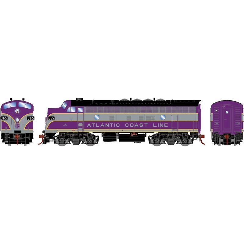 ATHEARN 19585 HO ACL ATLANTIC COASTLINE F7A DC/DCC READY RD. #365 GENESIS LINE