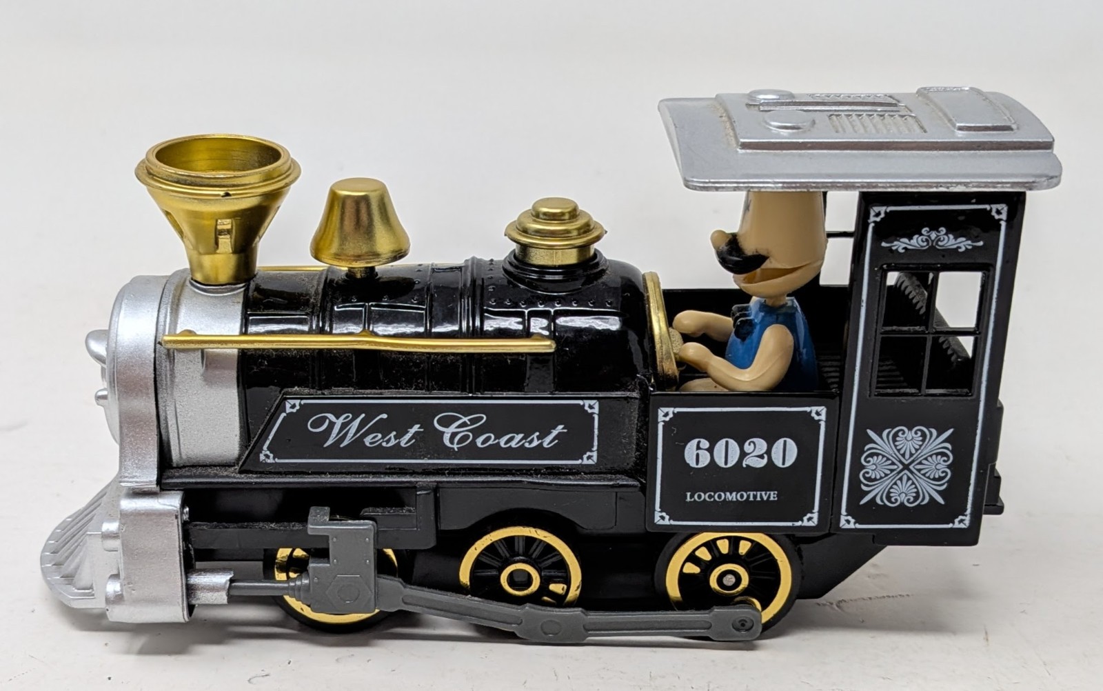 PMT Holdings Ltd. West Coast 6020 Locomotive Toy Train Cartoon Driver Black Gold