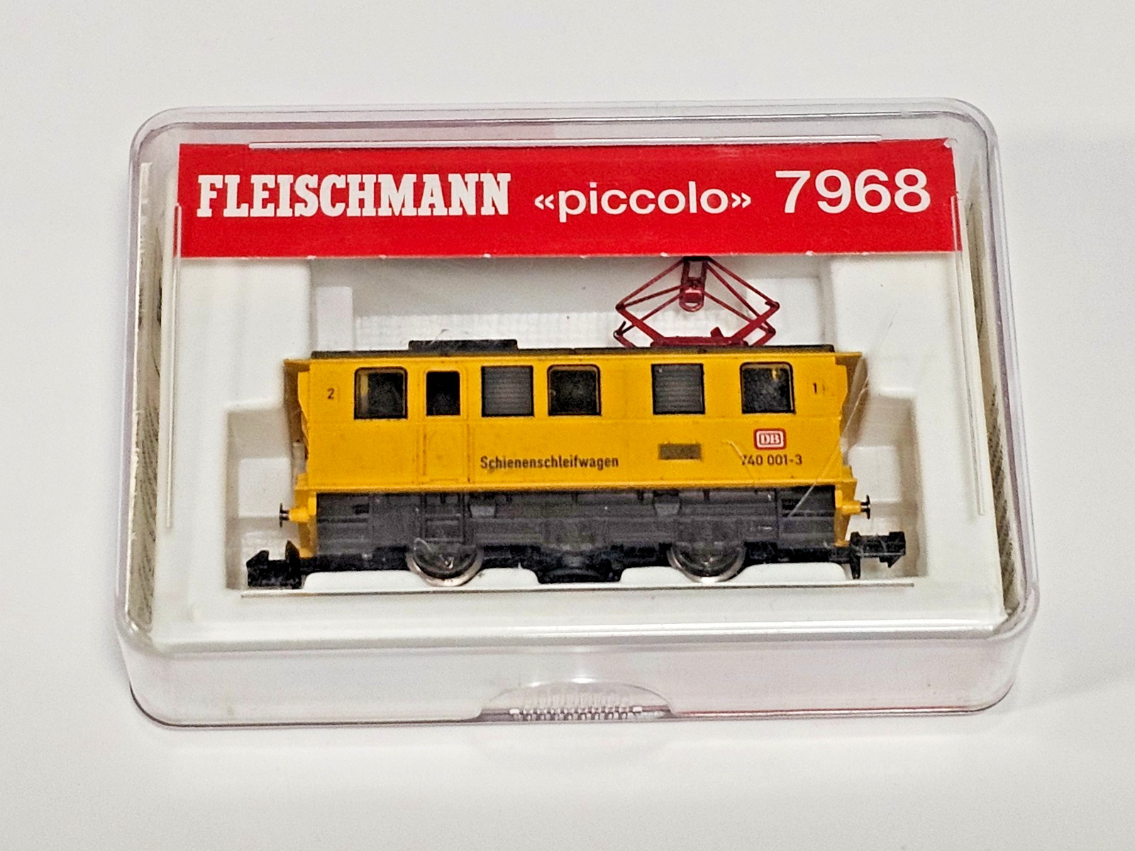 N SCALE FLEISCHMANN PICCOLO 7968 SCHIENENSCHLEIFWAGEN BR 740 001-0 DB RAIL GRIN