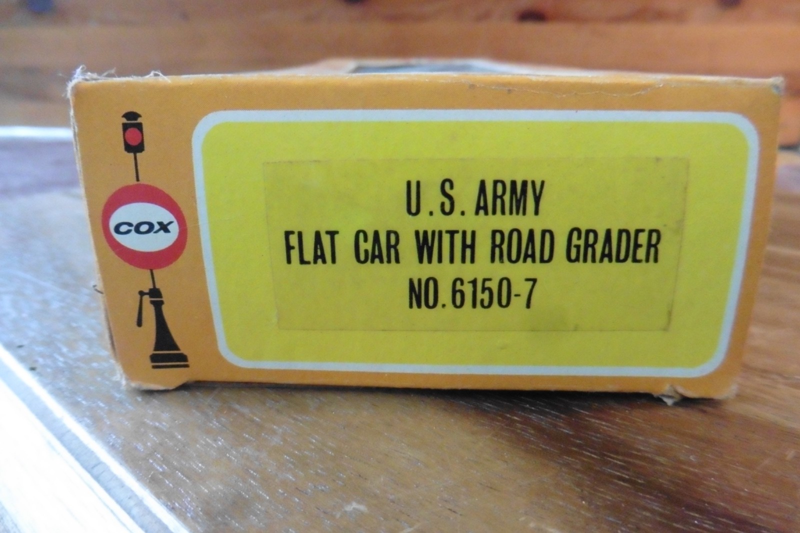 Vintage Cox HO U.S. Army #4825 Flat Car with Road Grader #615070 Original Box