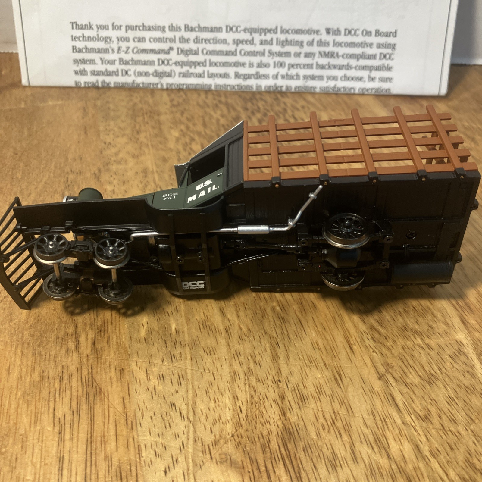 On30 Bachmann Spectrum Rail Truck U.S. Mail – DCC – No Box Used