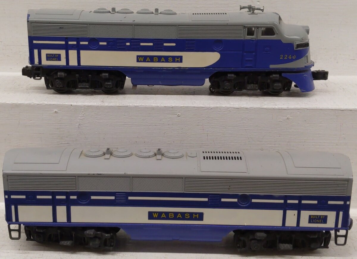 Lionel 2240 Vintage O Wabash F3 AB Diesel Locomotive Set
