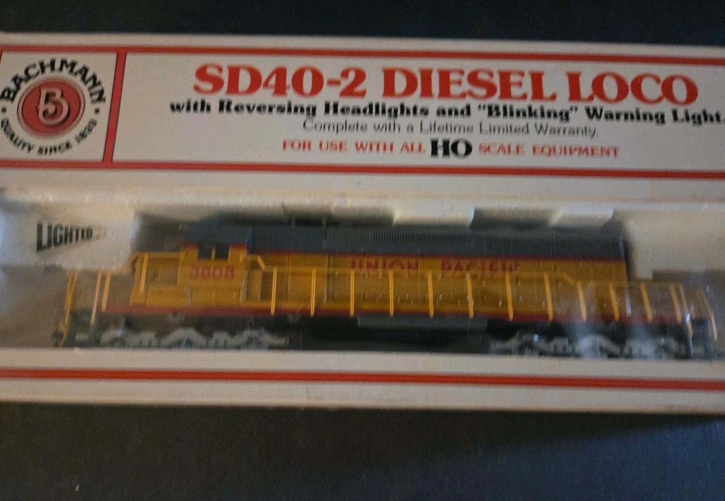 Bachmann Union Pacific SD40-2 Diesel #3808 Reversing Headlights & Blinking Warni