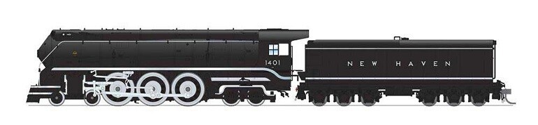 Broadway Limited HO 8084 Brass New Haven I-5 Locomotive Block Lettering Cab 1401