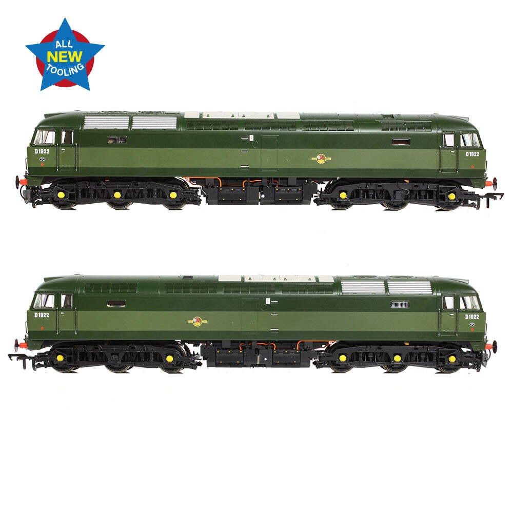 Bachmann 35-410A OO Gauge Class 47/0 D1922 BR Two-Tone Green (Small Yellow Panel