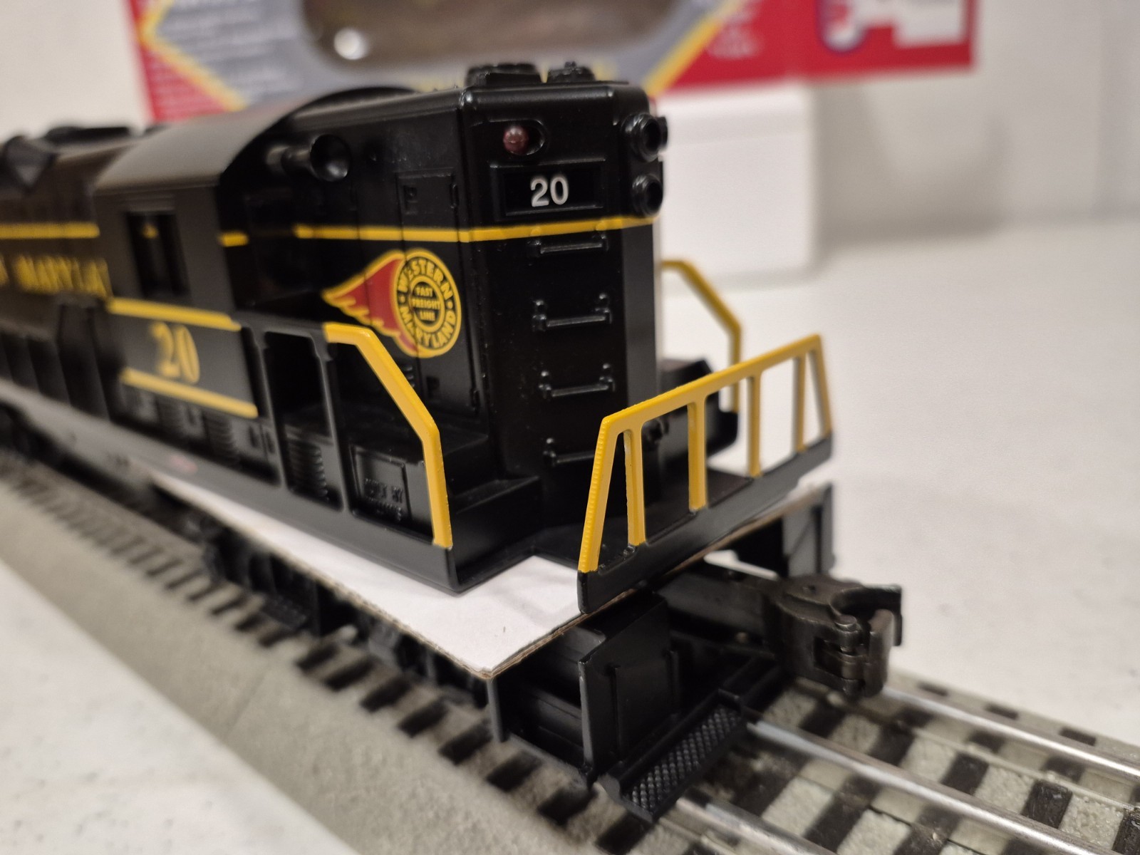 Williams O Gauge Western Maryland Fireball GP-9 Diesel W/Trueblast Horn/ Bell LN