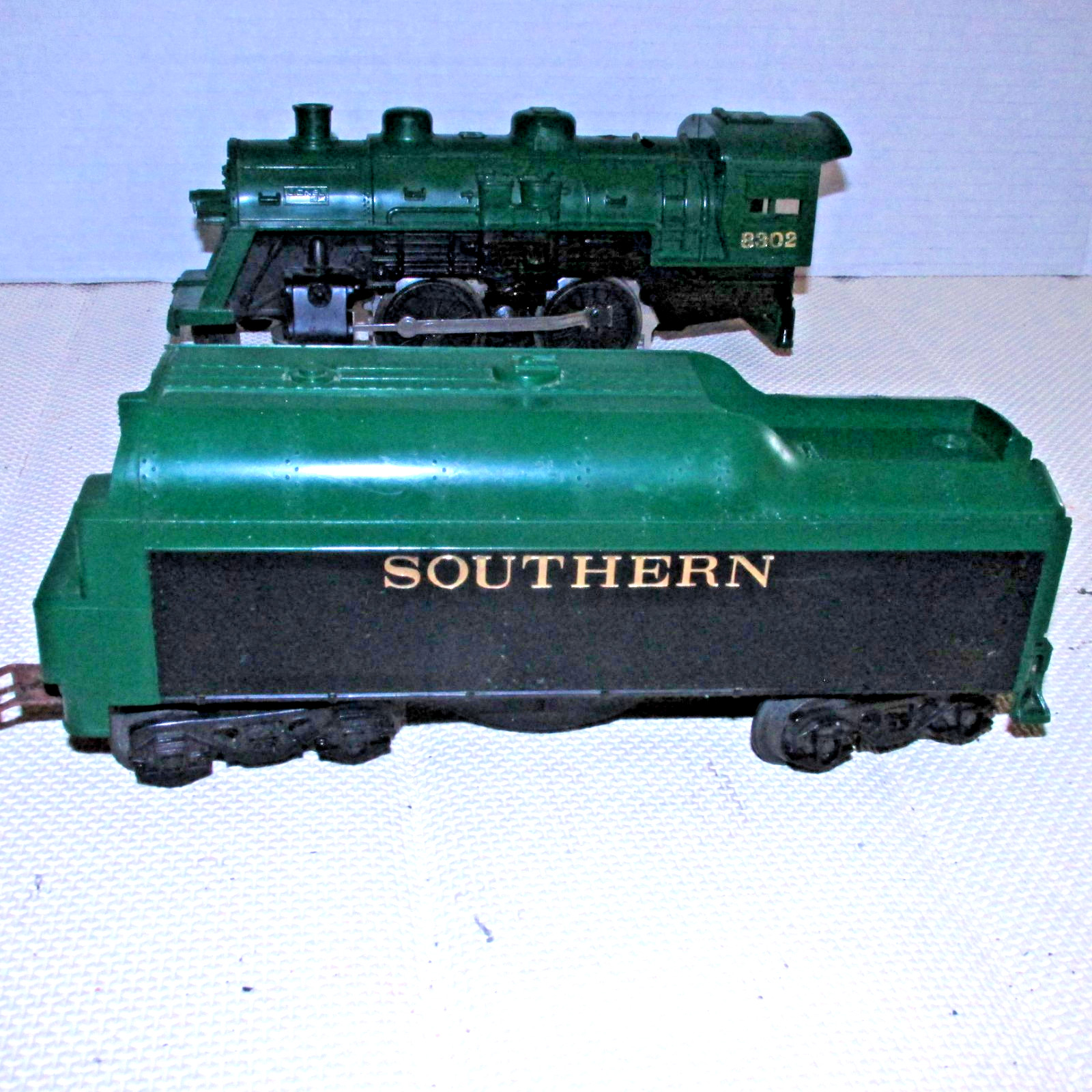 O O27 Lionel 8302 Green 2-4-0 & Southern Coal Rattle Tender Lights USA