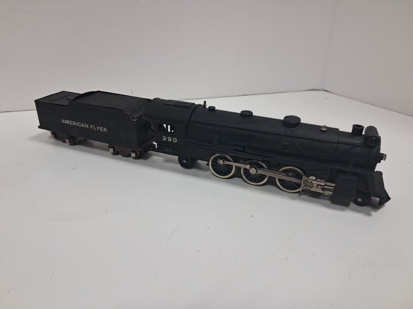 Vintage American Flyer No 290 Cast Metal Steam Engine Locomotive & Tender Exc
