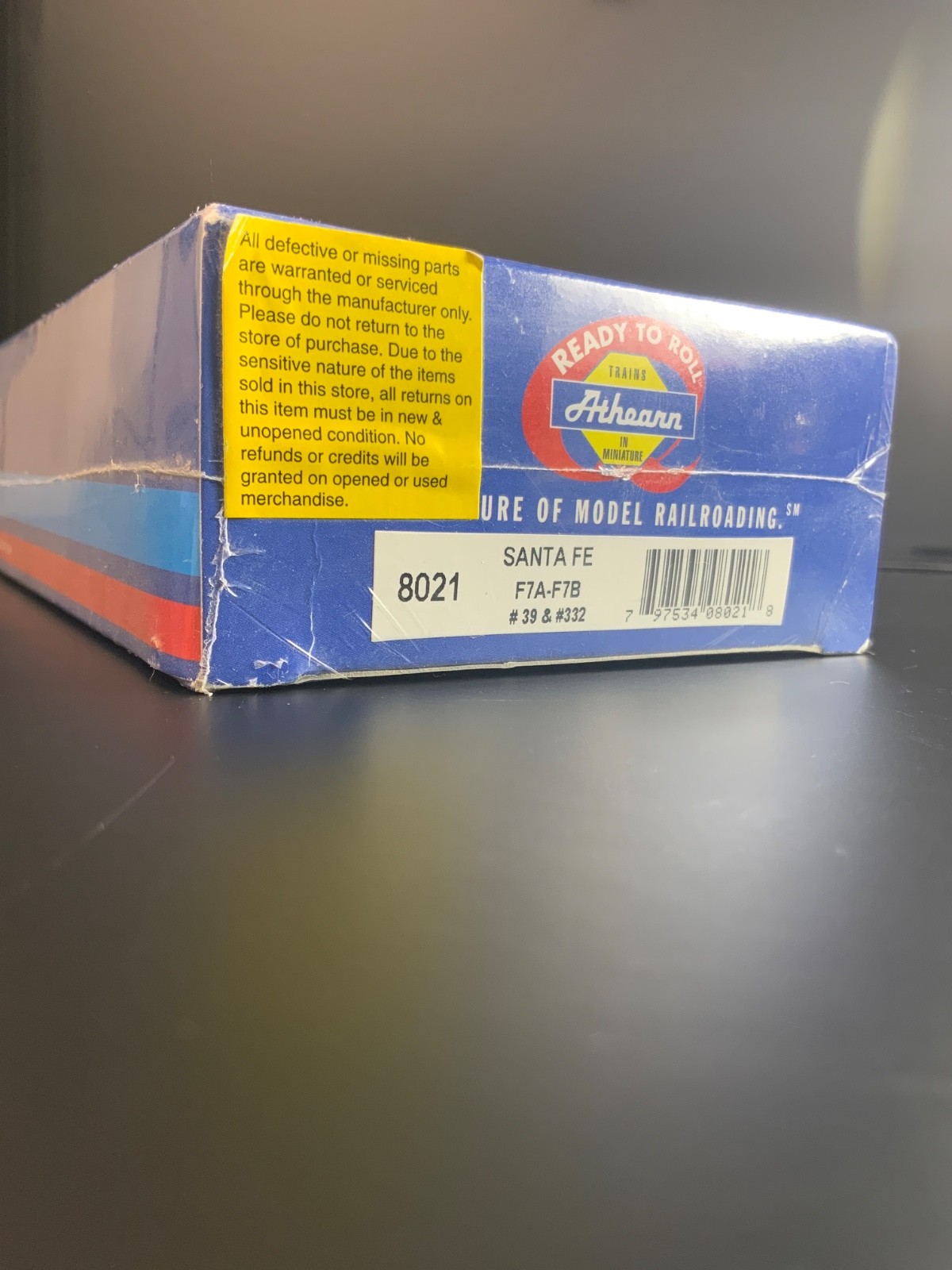 New Athearn Santa Fe F7A-F7B Diesel Locomotive HO 8021 Red Silver Model Train