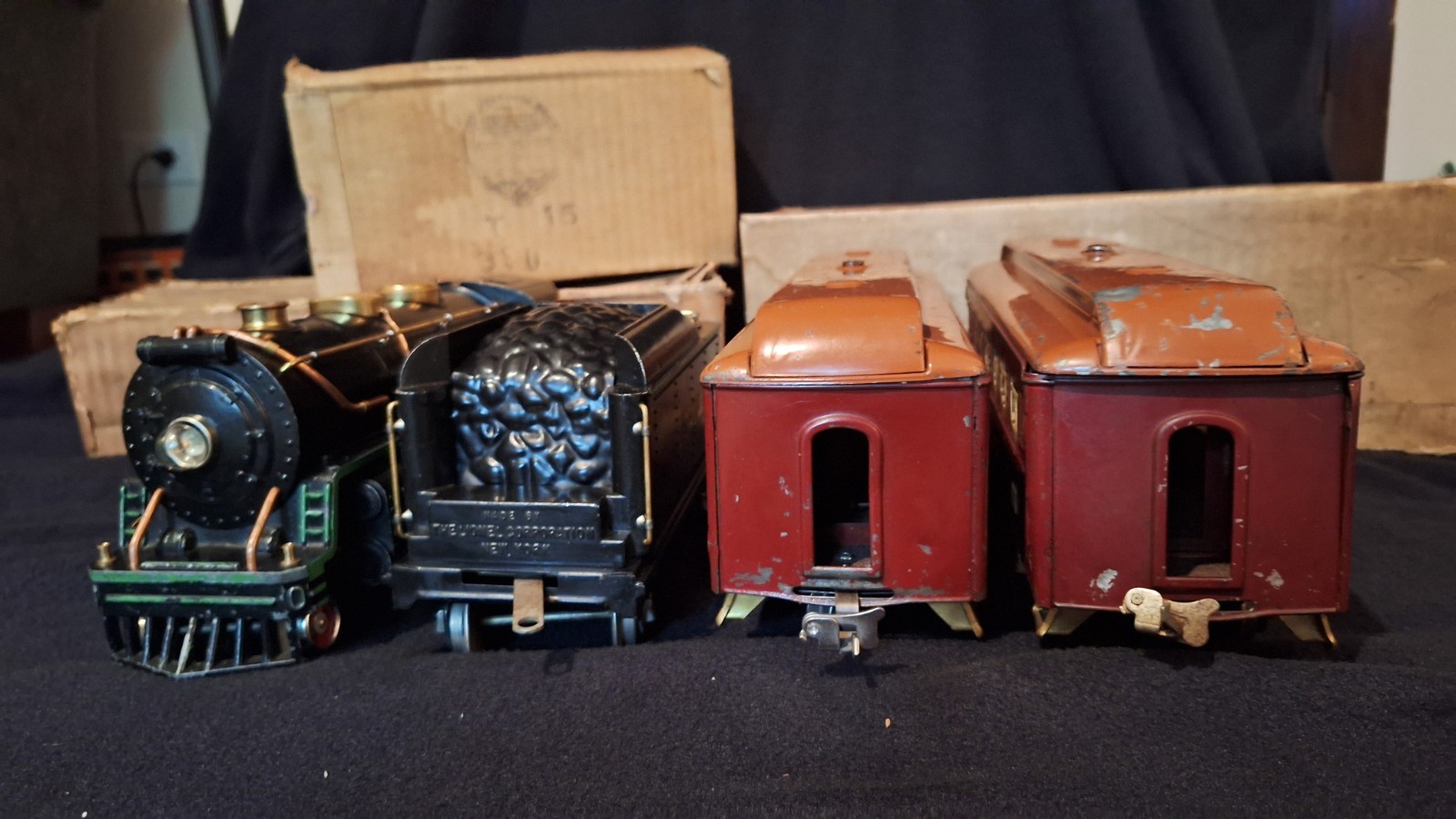 Prewar Lionel Standard Gauge Outfit # 362 384 384t 309 312 Wine w/ Some OBs 1931
